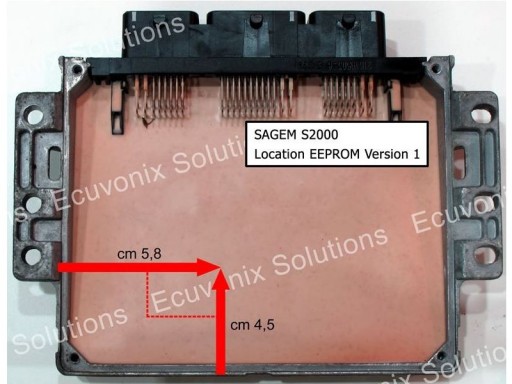 Sagem S2000 - Расположение eeprom 95080, под компаундом