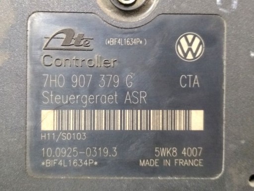 Volkswagen Transporter T5 2.5TD - Номер блока управления ABS